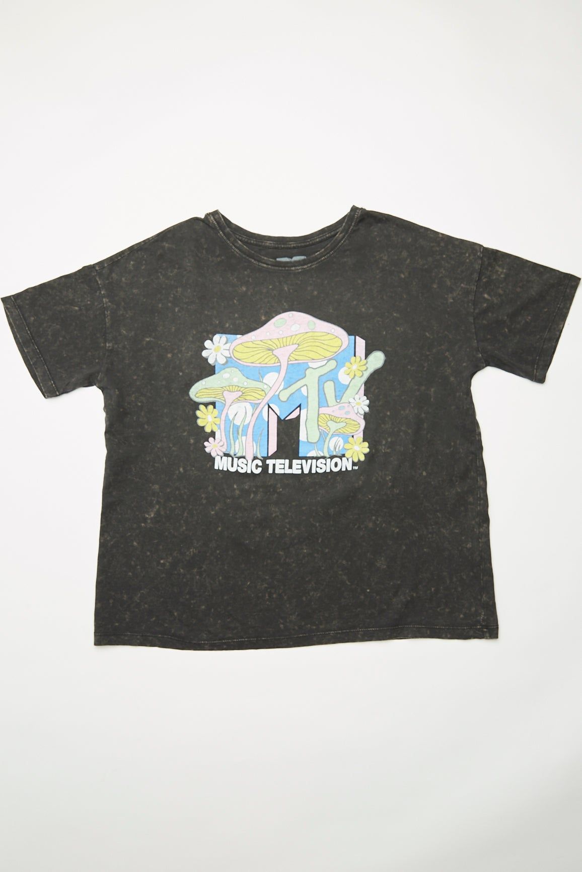 MTV Graphic Acid Wash Boyfriend Tee sold by Bluenotes