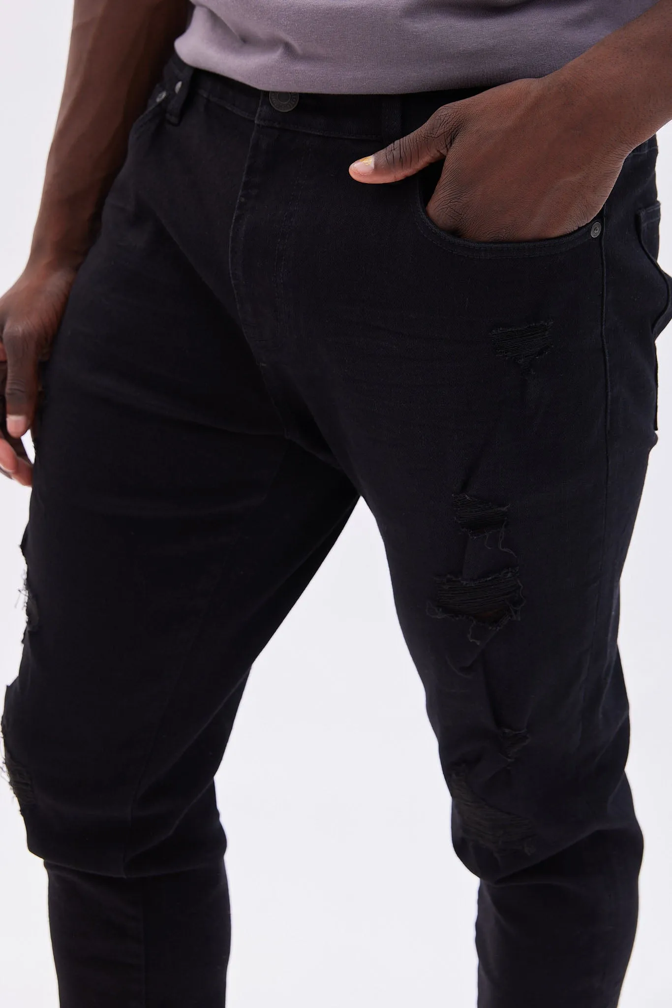 AERO Athletic Skinny Rip And Repair Jean sold by Bluenotes product image thumbnail 3