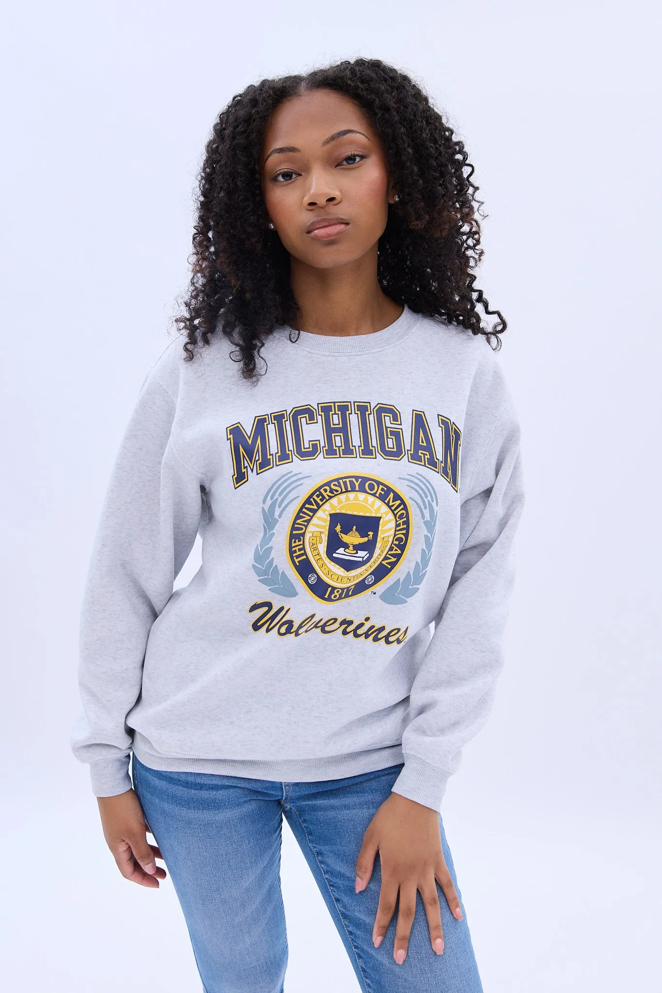 Michigan Wolverines Graphic Crew Neck Sweatshirt sold by Bluenotes