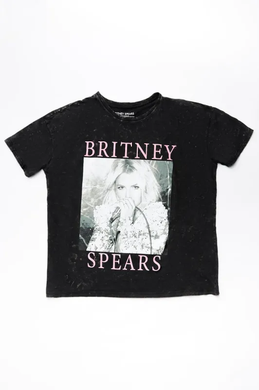 Britney Spears Graphic Acid Wash Boyfriend Tee sold by Bluenotes
