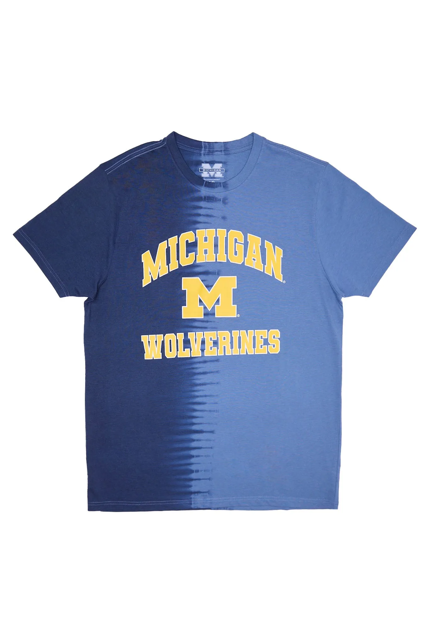 Michigan Wolverines Graphic Split Tie Dye Tee sold by Bluenotes