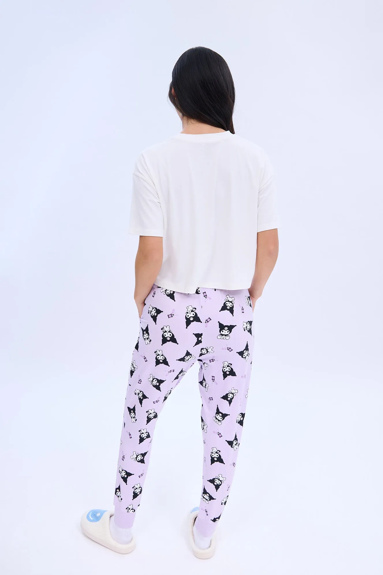 Kuromi Printed Super Soft Pajama Jogger And Tee Set sold by Bluenotes product image thumbnail 4