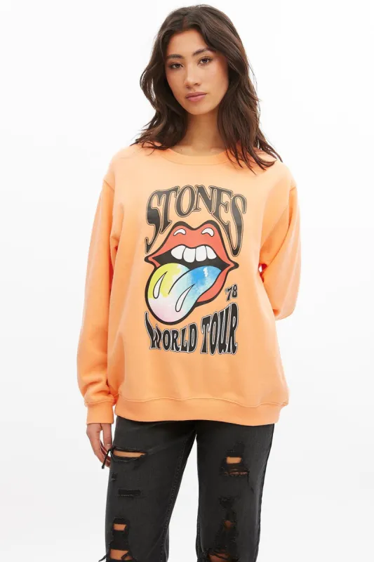 The Rolling Stones Graphic Oversized Pullover Sweatshirt sold by Bluenotes