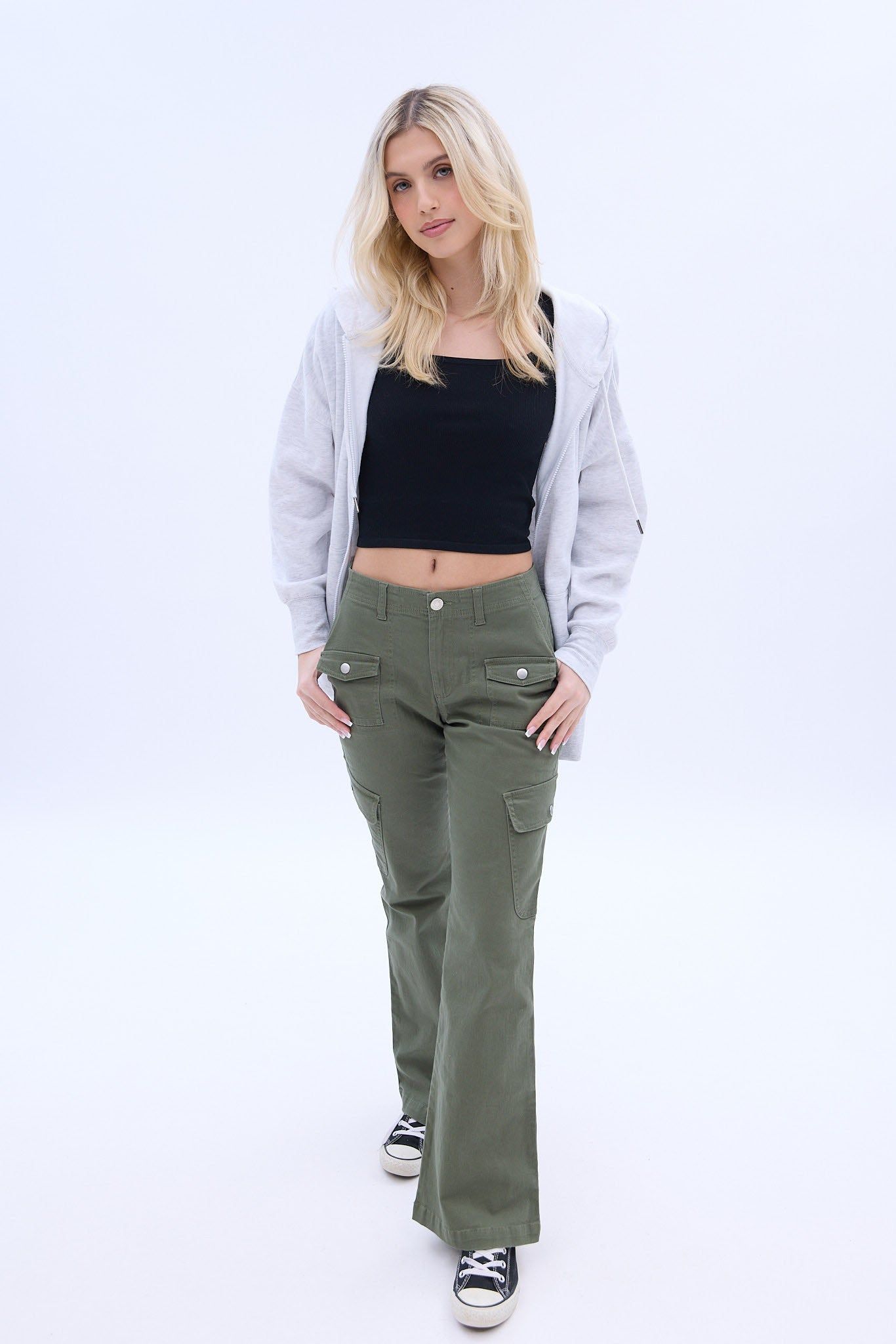 AERO Mid Rise Stretch Twill Cargo Flare Pant sold by Bluenotes product image thumbnail 3