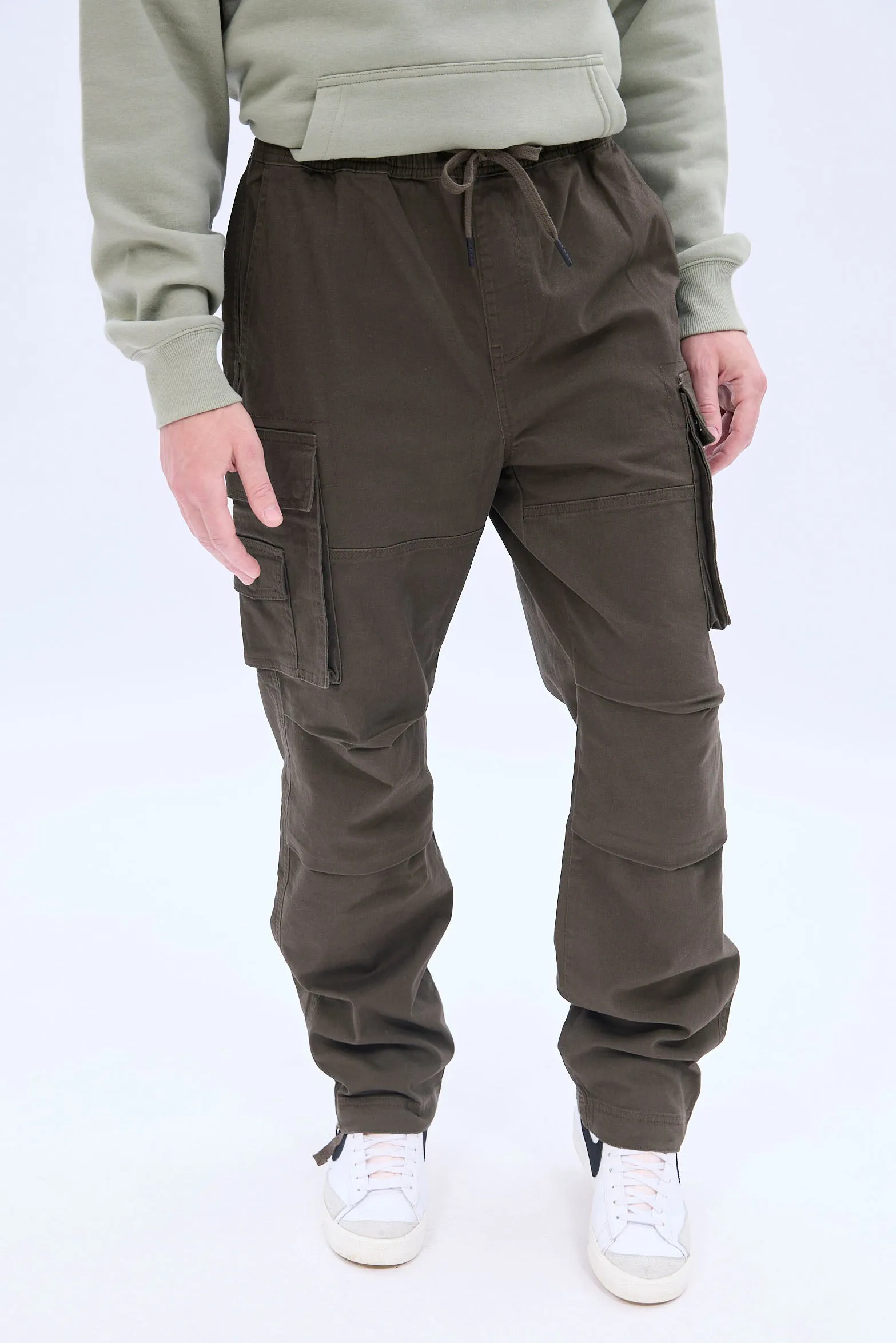 Cinched Relaxed Cargo Twill Pant sold by Bluenotes