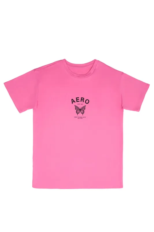 AERO Butterfly NYC Graphic Relaxed Tee sold by Bluenotes