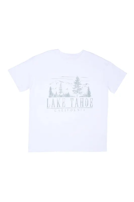 Lake Tahoe Graphic Boyfriend Tee sold by Bluenotes