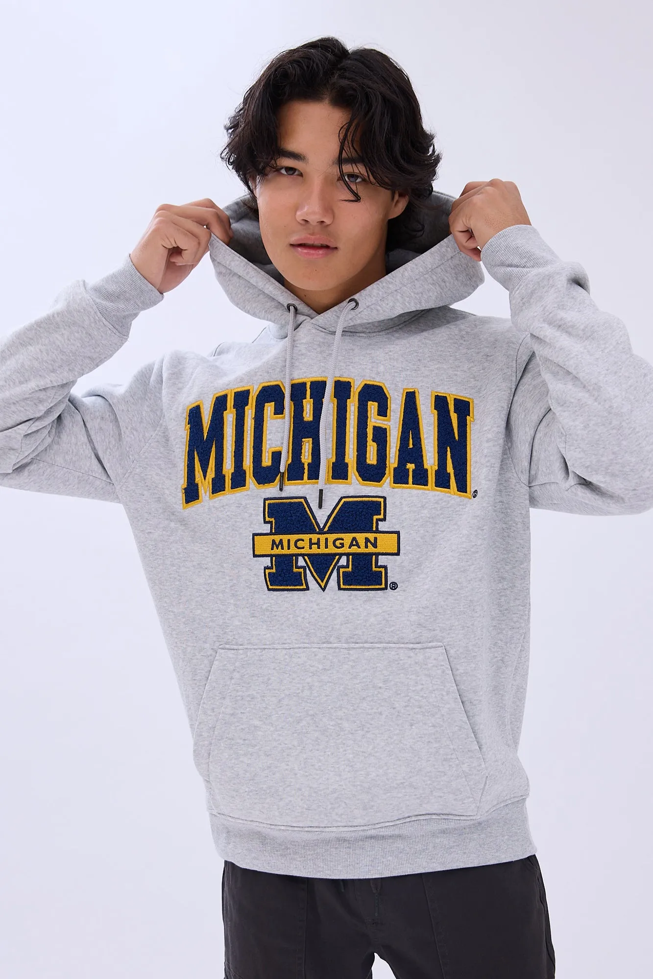 Michigan M Chenille Graphic Hoodie sold by Bluenotes