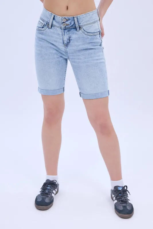 High Rise Bermuda Denim Short sold by Bluenotes