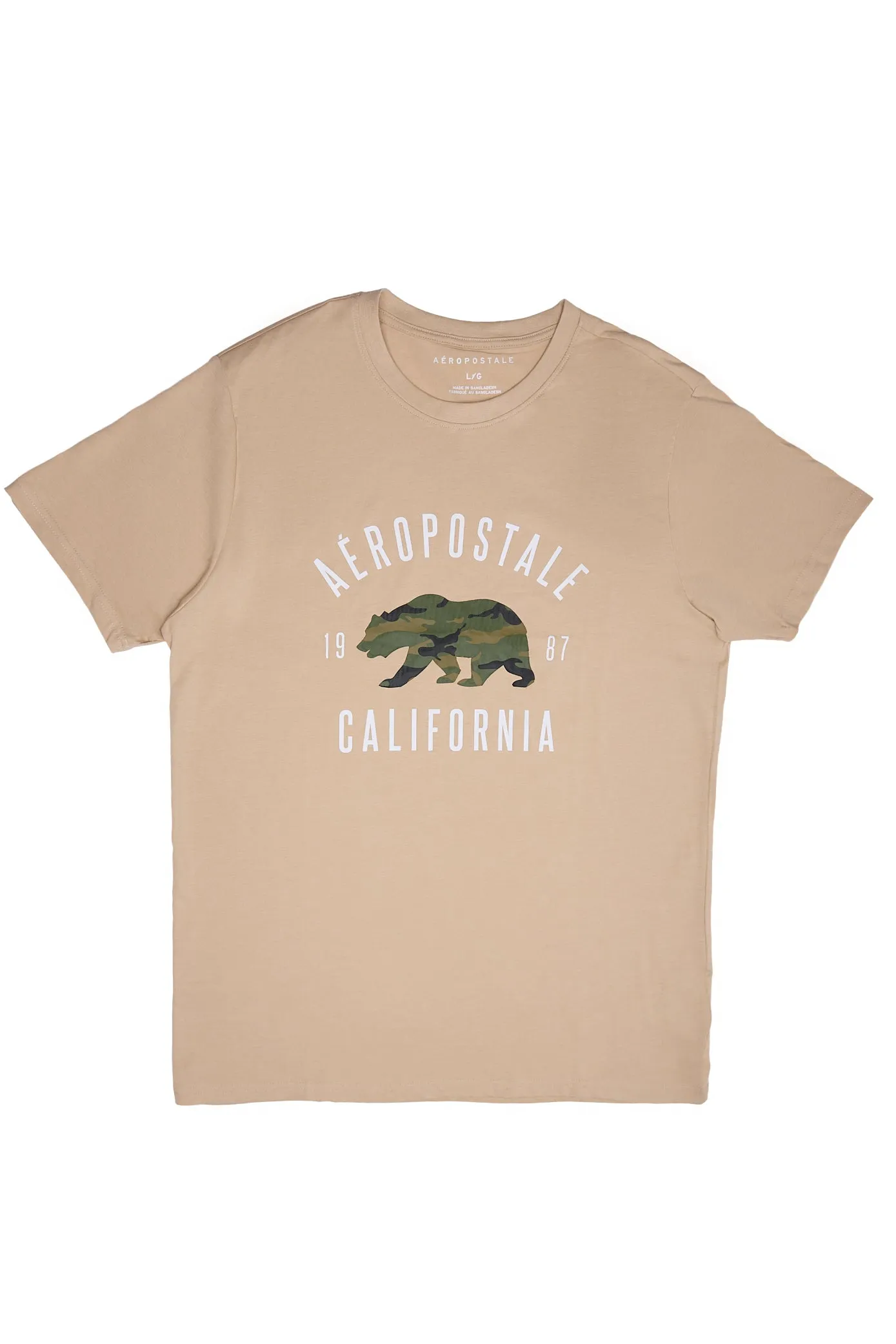 AERO Camouflage Bear California Graphic Tee sold by Bluenotes