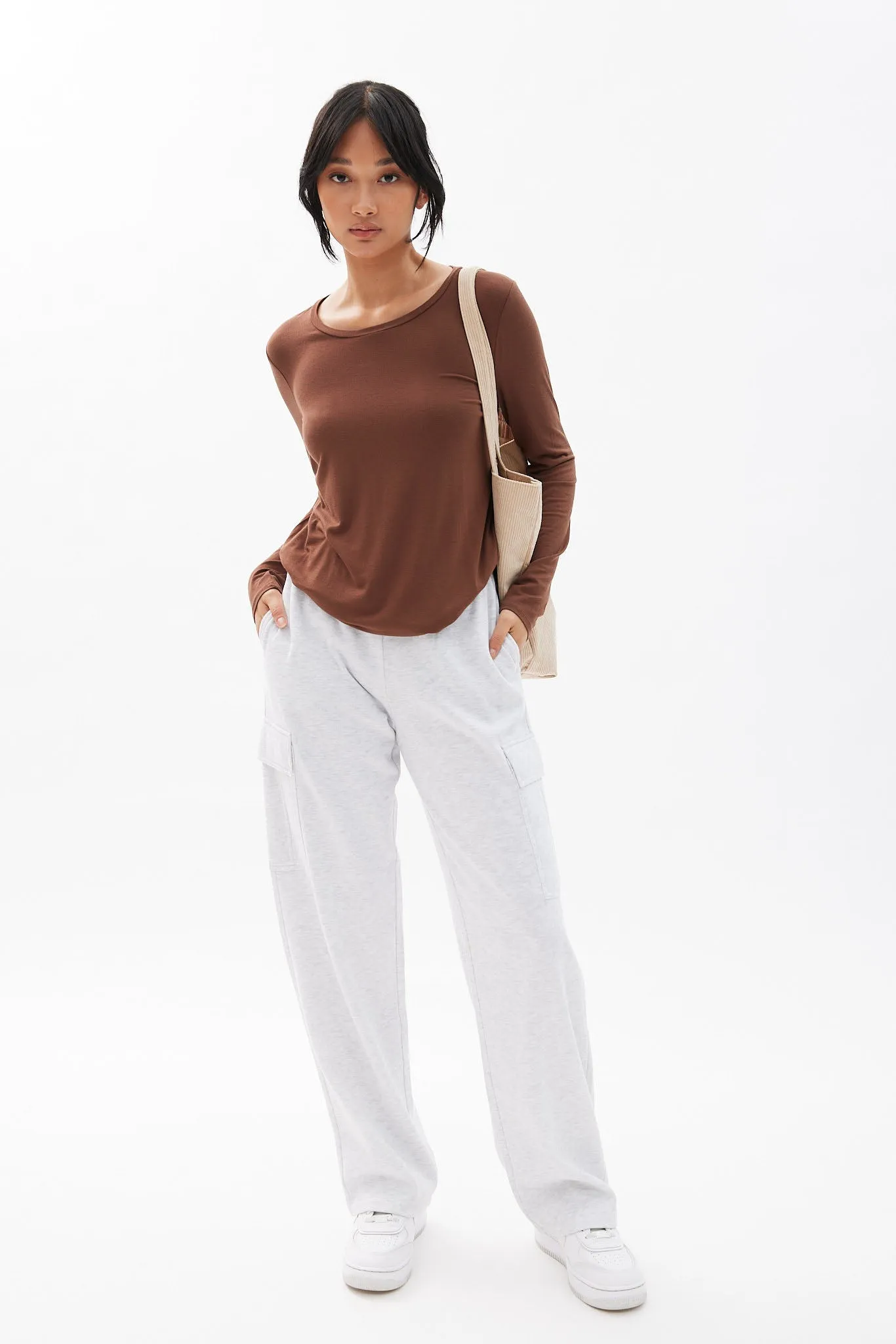 High Rise Wide Leg Cargo Jogger sold by Bluenotes product image thumbnail 3