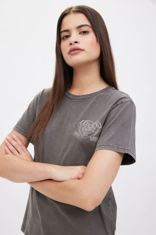 Lucky Hearts Boyfriend Tee sold by Bluenotes