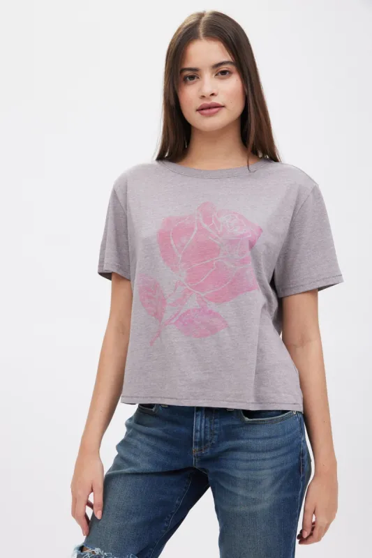 Sparkle Rose Crop Tee made by Bluenotes