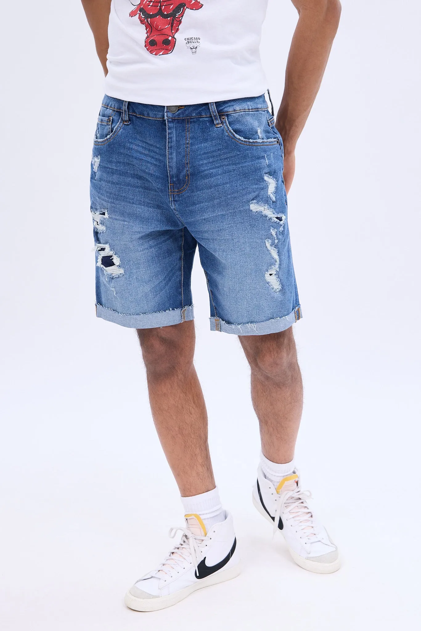 Rip & Repair Denim Short sold by Bluenotes