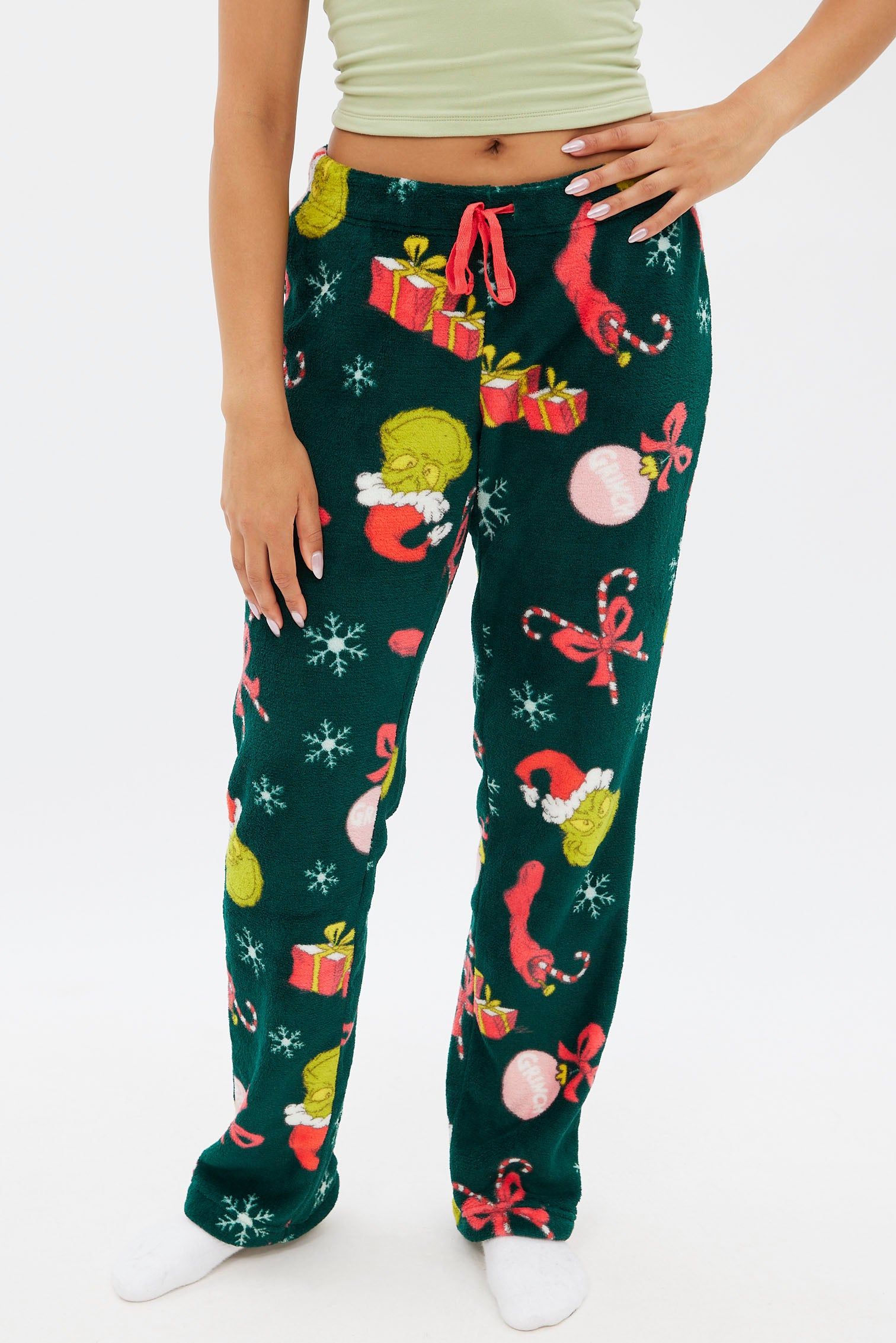 The Grinch Printed Plush Pajama Pant sold by Bluenotes