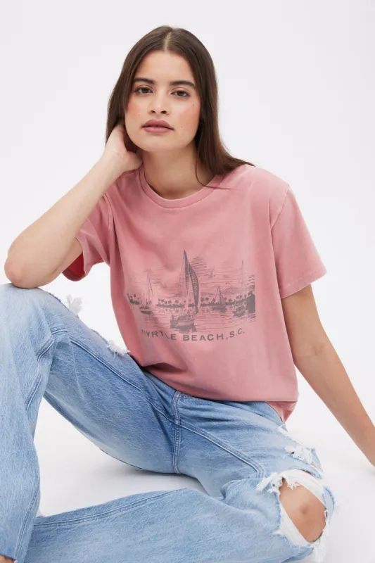 Myrtle Beach Boyfriend Tee sold by Bluenotes
