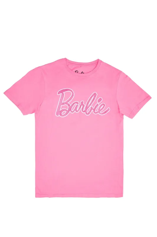 Barbie Glitter Graphic Boyfriend Tee sold by Bluenotes