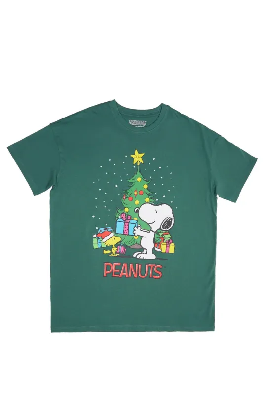 Peanuts Snoopy Christmas Graphic Relaxed Tee sold by Bluenotes