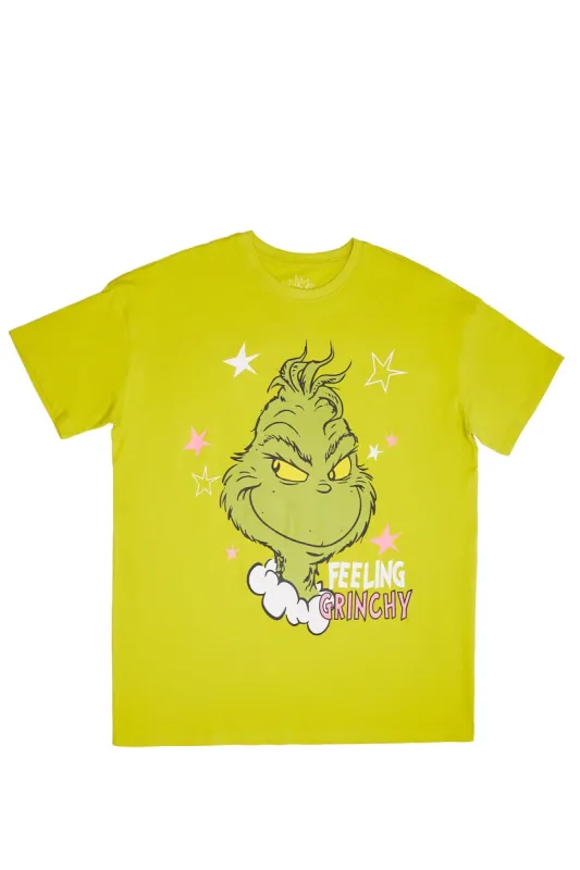 Feeling Grinchy Graphic Relaxed Tee sold by Bluenotes