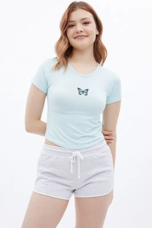 Super Soft Butterfly Graphic Baby Tee sold by Bluenotes