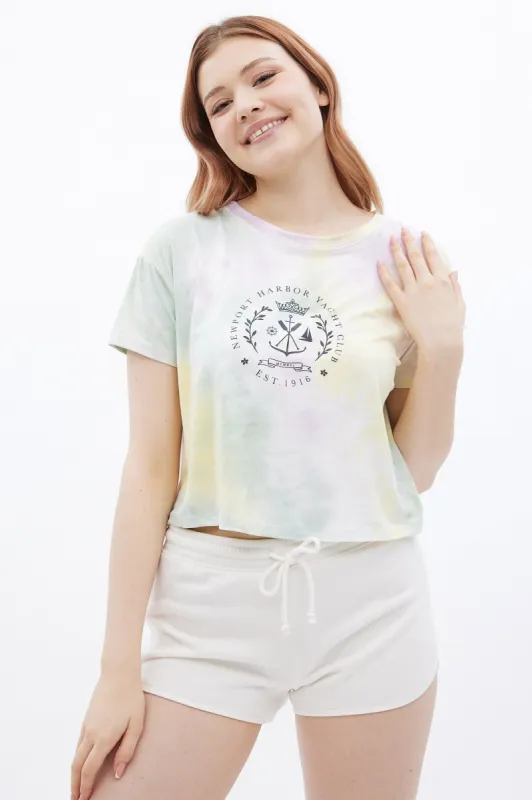 Super Soft Yacht Club Graphic Boxy Crop Tee sold by Bluenotes
