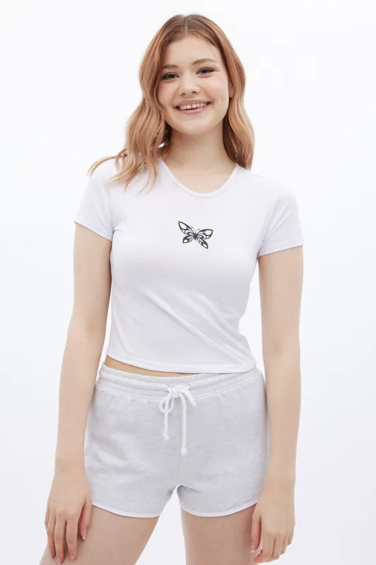 Super Soft Butterfly Graphic Baby Tee sold by Bluenotes