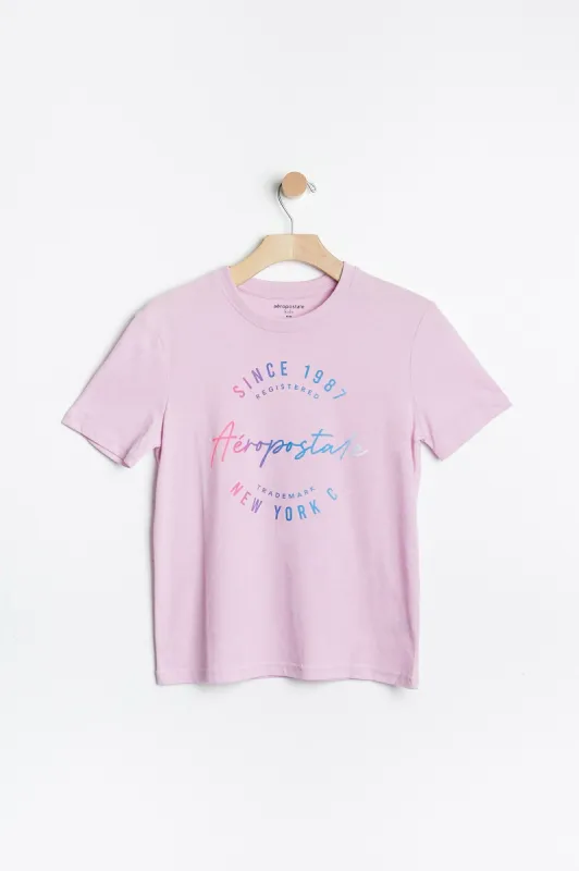 AERO Girls Super Soft Aéropostale Since 1987 Graphic Long Tee sold by Bluenotes