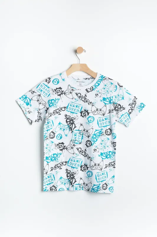 AERO Boys Super Soft Game Over Graphic Tee sold by Bluenotes