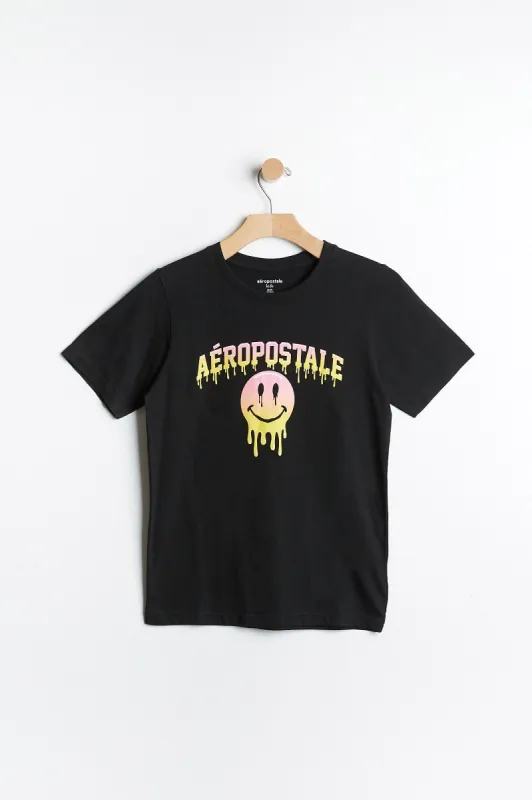 AERO Boys Super Soft Aéropostale Smiley Face Graphic Tee sold by Bluenotes