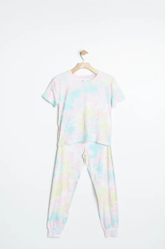 AERO Girls Super Soft Tie Dye Barbie 2 Piece Pajama Set sold by Bluenotes