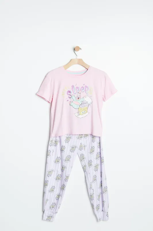 AERO Girls Super Soft SpongeBob 2 Piece Pajama Set sold by Bluenotes