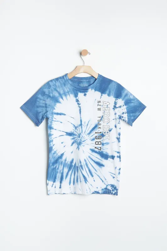 AERO Boys Tie Dye New York Est. 1987 Graphic Tee sold by Bluenotes