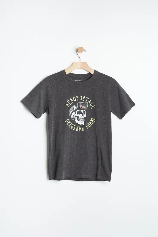 AERO Boys Aéropostale Original Brand Skull Graphic Tee sold by Bluenotes