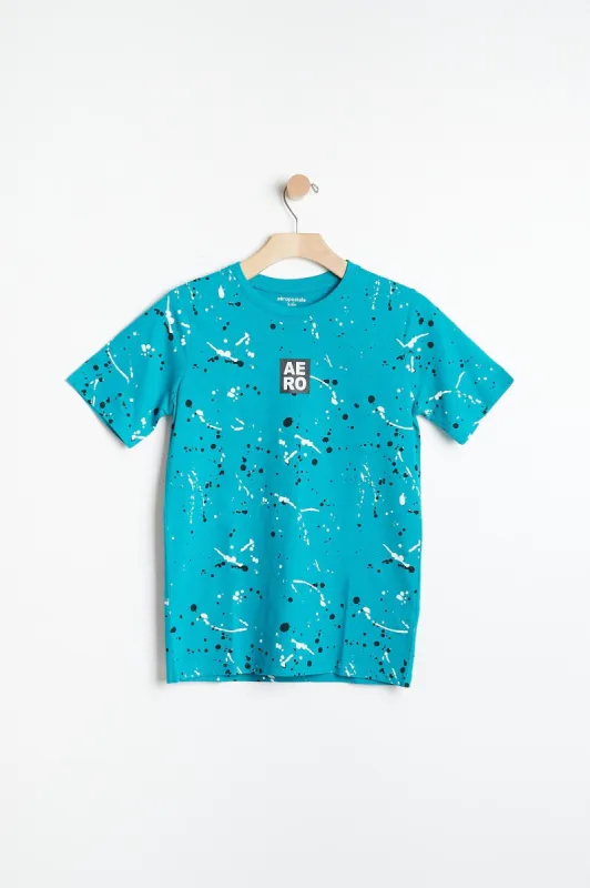 AERO Boys Paint Splatter Graphic Tee sold by Bluenotes