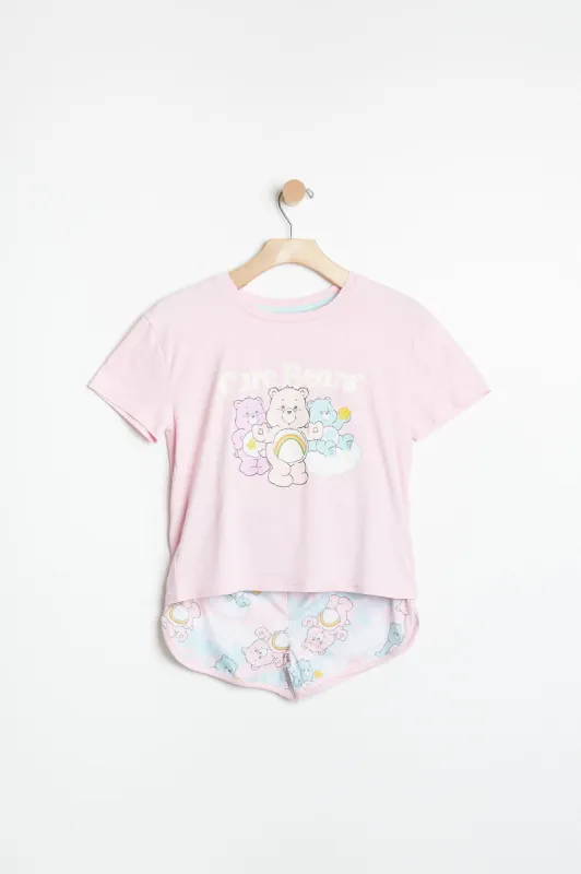 AERO Girls Super Soft Care Bears Graphic 2 Piece Pajama Set sold by Bluenotes
