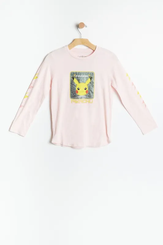 AERO Girls Pokémon Pikachu Graphic Long Sleeve Tee sold by Bluenotes