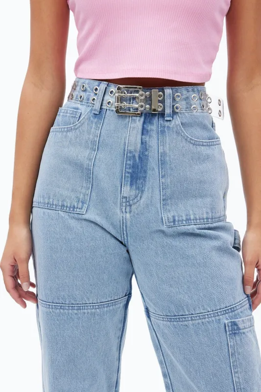 AERO Clear Double Eyelet Belt sold by Bluenotes