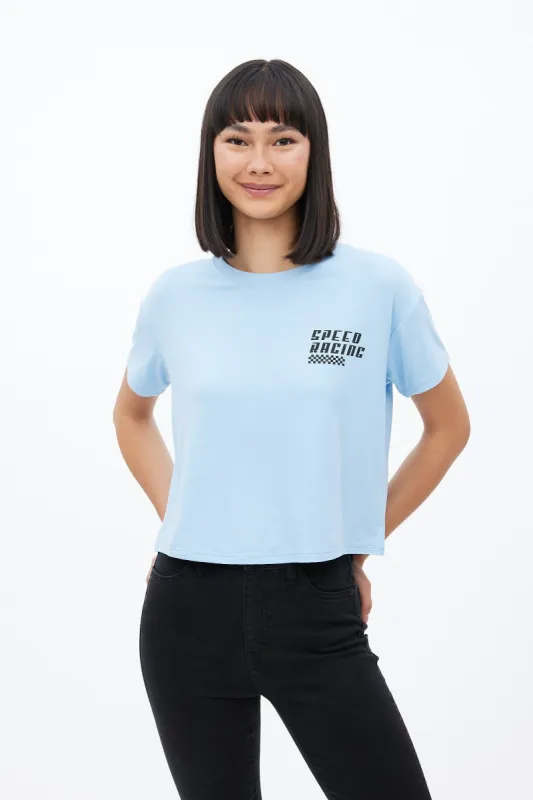Super Soft Speed Racing '96 Graphic Boxy Cropped Tee sold by Bluenotes