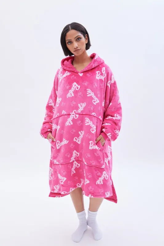 Barbie Plush Oversized Pullover Hoodie sold by Bluenotes