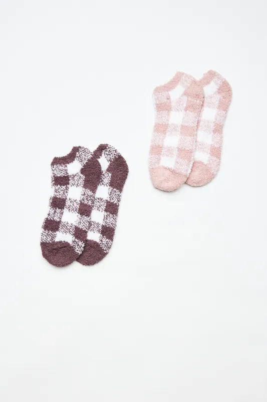 AERO Plaid Ankle Socks 2-Pack sold by Bluenotes