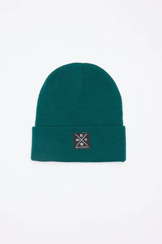 North Western Logo Patch Roll Cuff Beanie sold by Bluenotes
