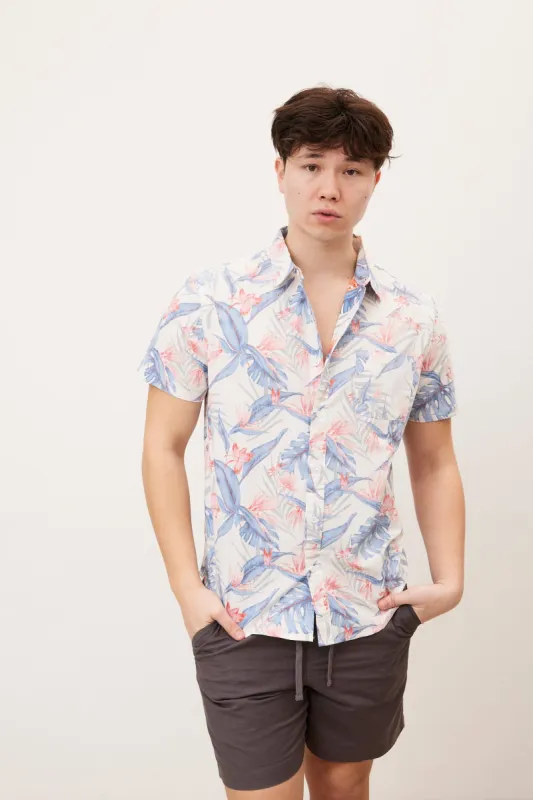 Lucky Brand Poplin Printed Short Sleeve Shirt sold by Bluenotes