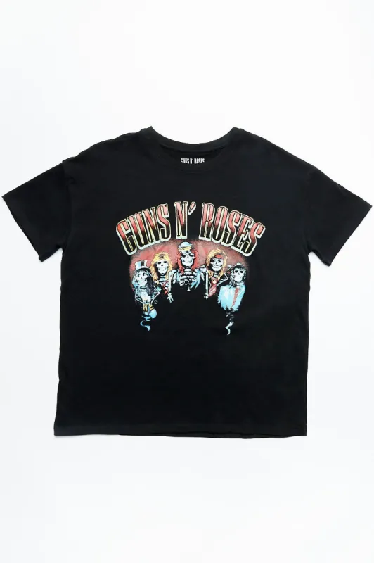 Guns N' Roses Skull Graphic Boyfriend Tee sold by Bluenotes