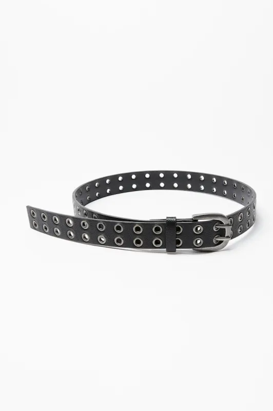 AERO Faux Leather Double Eyelet Belt sold by Bluenotes