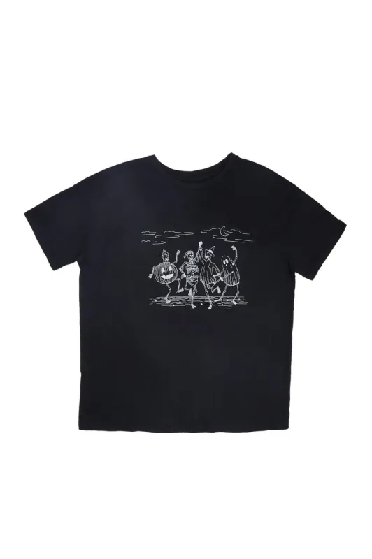 Dancing Skeletons Graphic Boyfriend Tee made by Bluenotes