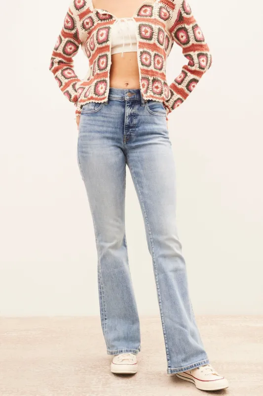 High Rise Stevie Flare Jean sold by Bluenotes