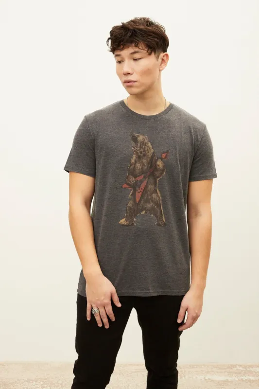 Rocker Bear Graphic Tee made by Bluenotes