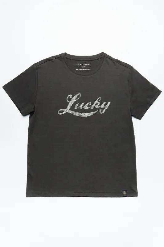 Lucky Script Tri-Blend Classic Tee sold by Bluenotes