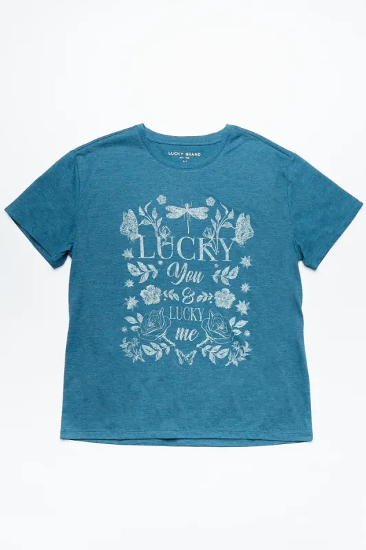 Lucky You Lucky Me Ephemera Tri-Blend Classic Tee sold by Bluenotes