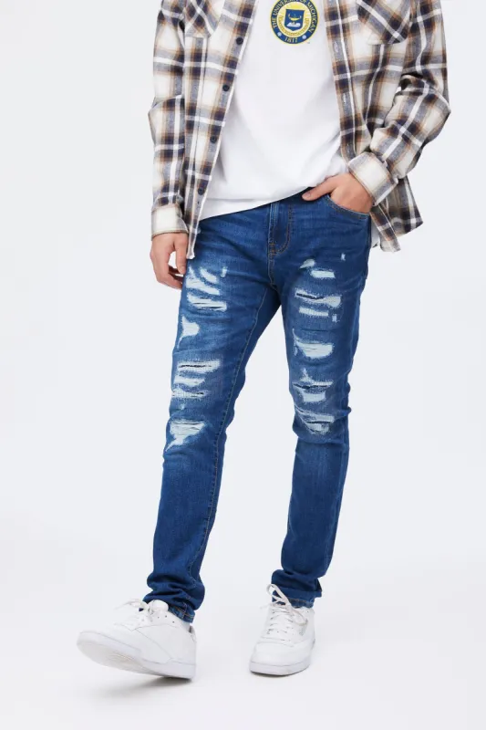 AERO Rip And Repair Skinny Jean made by Bluenotes